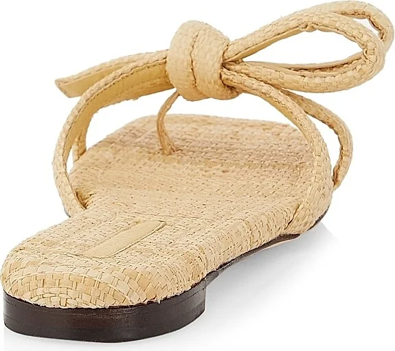 Women's Hadley Raffia Bow Sandals - Natural - Size 10.5 - Image 3
