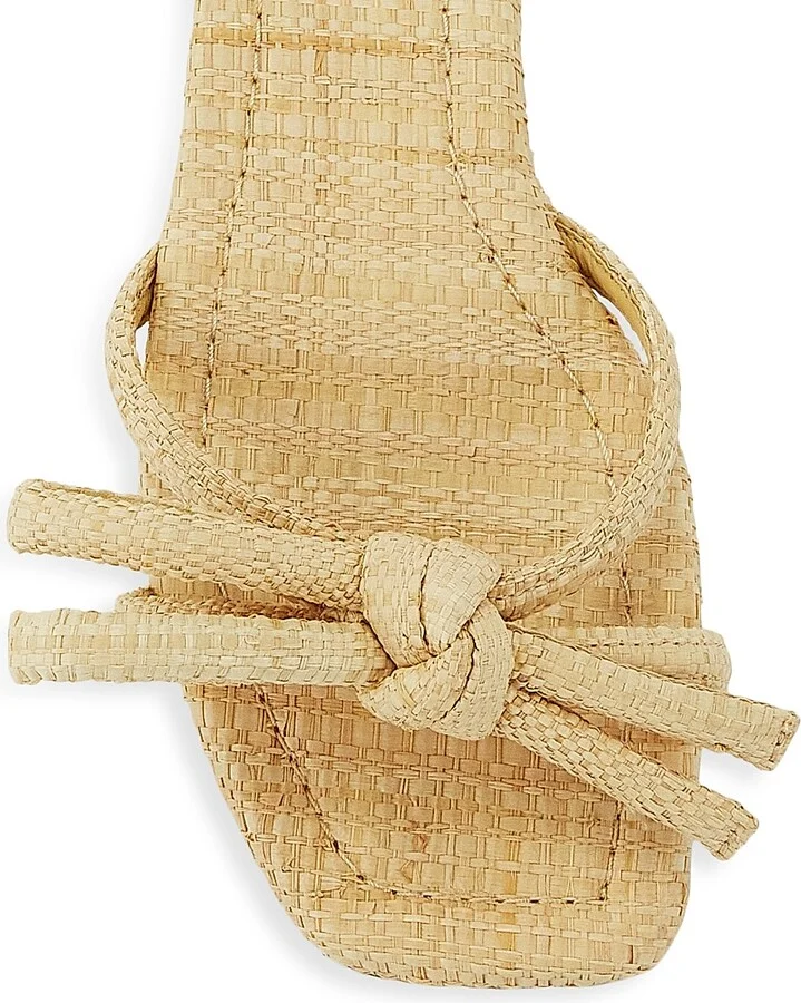 Women's Hadley Raffia Bow Sandals - Natural - Size 10.5 - Image 4