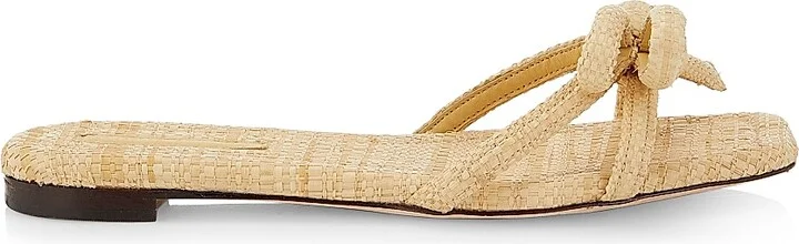 Women's Hadley Raffia Bow Sandals - Natural - Size 10.5