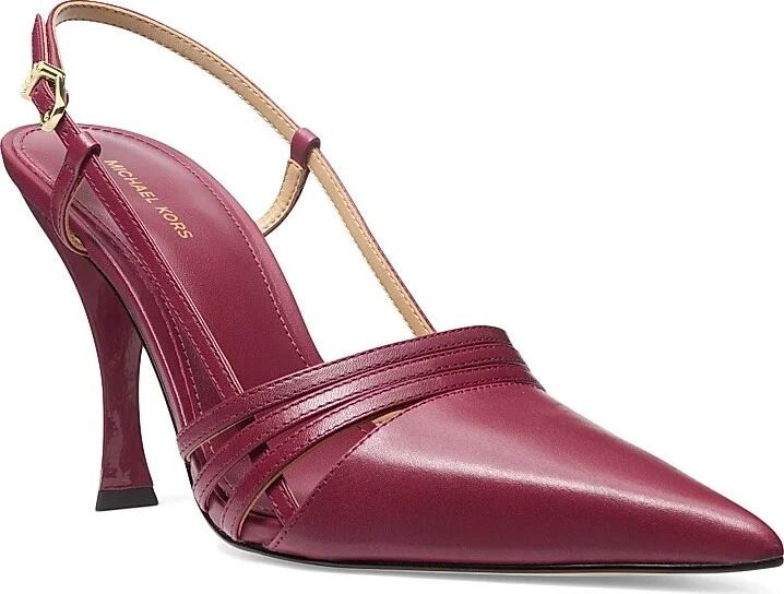 Women's Haisley 90MM Leather Pumps - Mulberry - Size 5.5 - Image 2