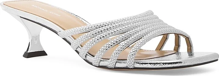 Women's Haisley Kitten Sandals - Silver - Size 5 - Image 2