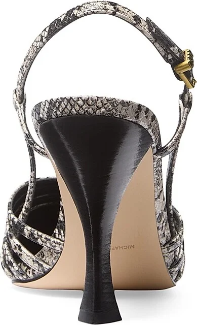 Women's Haisley Python-Printed Sling Pumps - Natural - Size 5.5 - Image 4