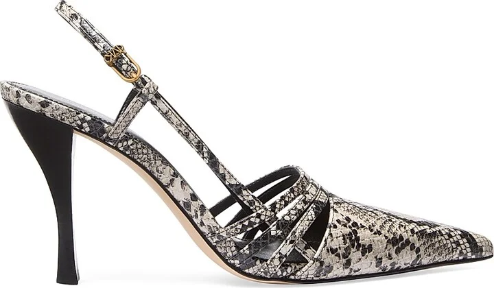 Women's Haisley Python-Printed Sling Pumps - Natural - Size 5.5