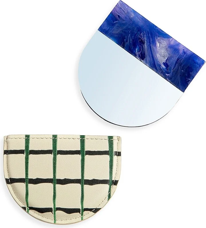 Women's Half-Moon Mirror & Leather Case - Image 2