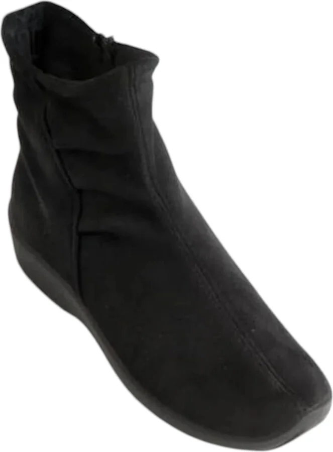 Women's Half Soft Booties In Blk Suede