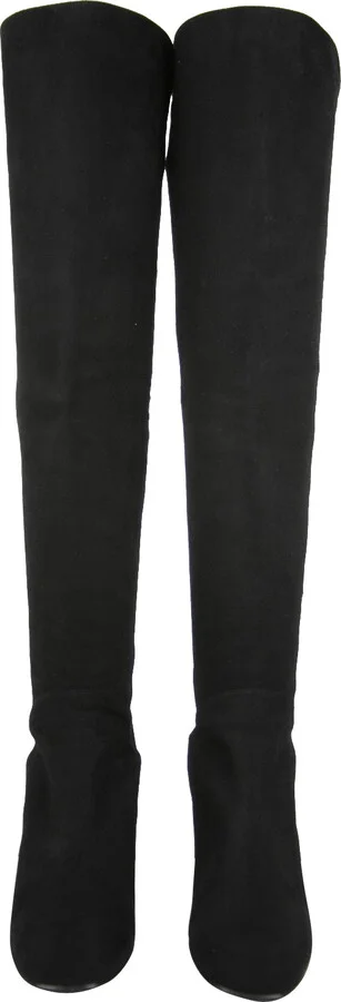 Women's Halftime Stretch-Crepe Black Suede Over-The-Knee Boot - Image 3