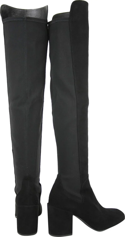 Women's Halftime Stretch-Crepe Black Suede Over-The-Knee Boot - Image 5
