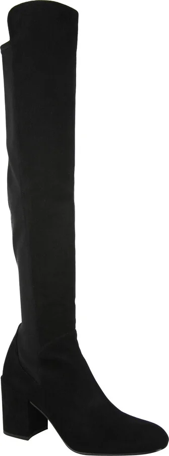 Women's Halftime Stretch-Crepe Black Suede Over-The-Knee Boot - Image 6