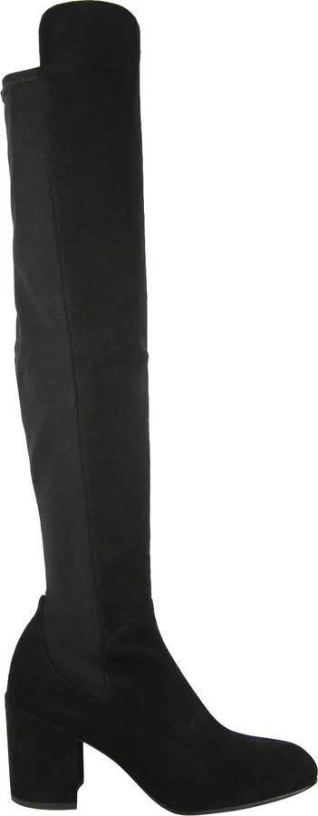 Women's Halftime Stretch-Crepe Black Suede Over-The-Knee Boot - Image 7