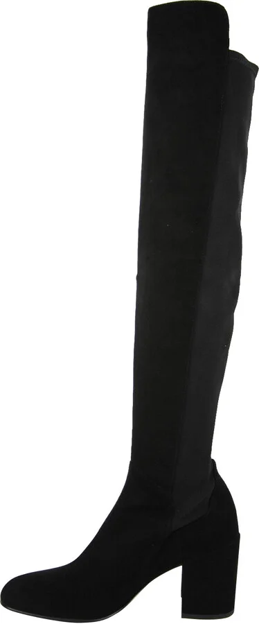 Women's Halftime Stretch-Crepe Black Suede Over-The-Knee Boot - Image 8