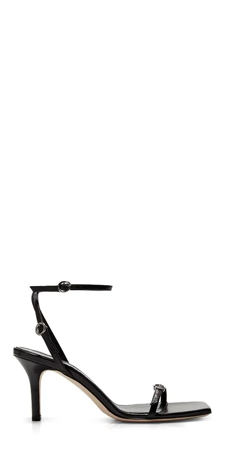 Women's Hallie Leather Heeled Sandals In Black