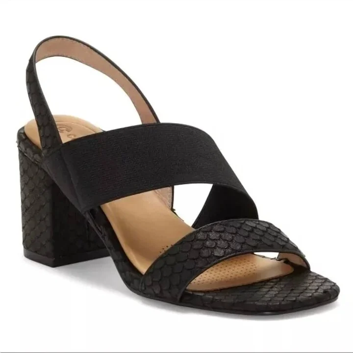 Women's Hally2 Heeled Sandal In Black, Fanci Snake