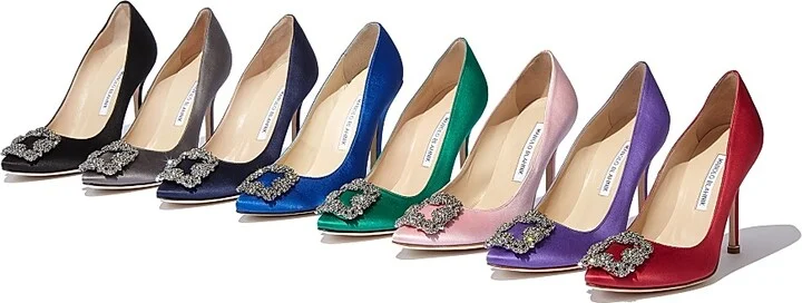 Women's Hangisi 105MM Embellished Satin Pumps - Cobalt Blue - Size 11 - Image 5
