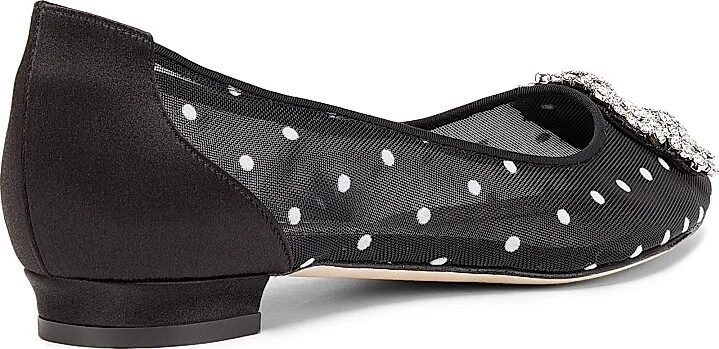 Women's Hangisi Dotted Embellished Ballet Flats - Light Cream - Size 12 - Image 3