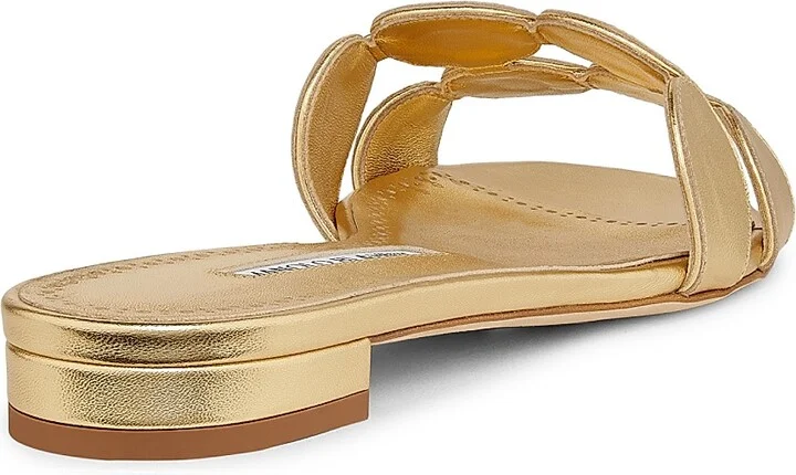 Women's Haribal Nappa Leather Flats - Gold - Size 5 - Image 3