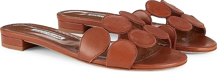 Women's Haribal Nappa Leather Flats - Medium Brown - Size 9 - Image 2