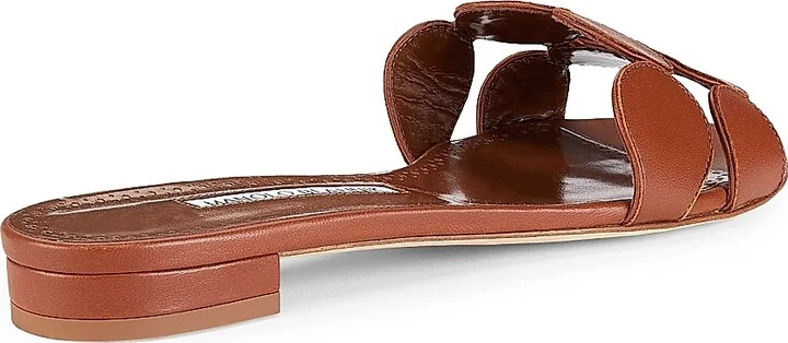 Women's Haribal Nappa Leather Flats - Medium Brown - Size 9 - Image 3