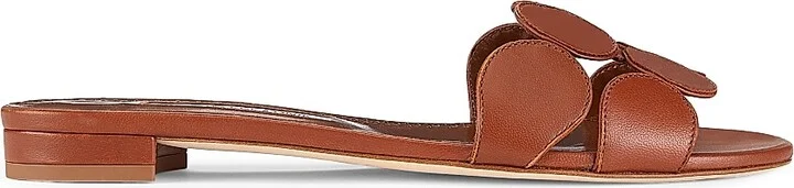 Women's Haribal Nappa Leather Flats - Medium Brown - Size 9