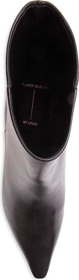 Women's Harlow 50MM Leather Booties - Black Leather - Size 5 - Image 3