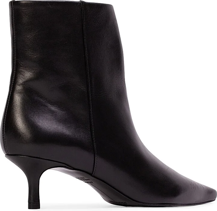 Women's Harlow 50MM Leather Booties - Black Leather - Size 5 - Image 5