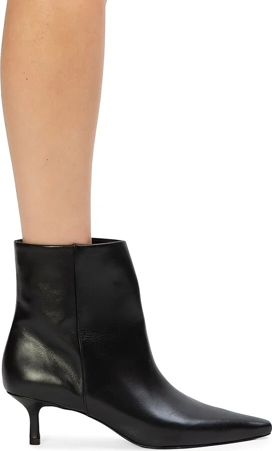 Women's Harlow 50MM Leather Booties - Black Leather - Size 5 - Image 6