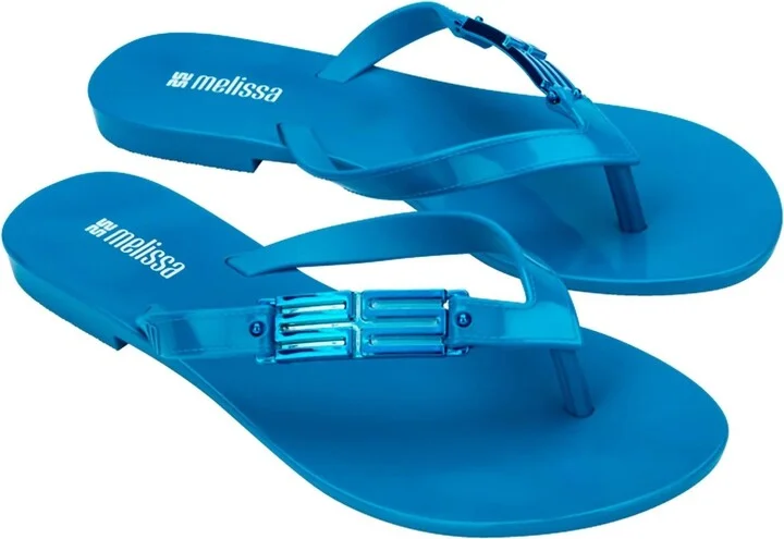 Women's Harmonic Metallic Chic Flip Flop In Blue