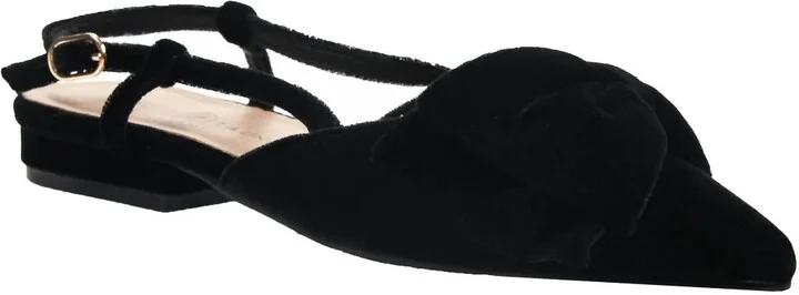 Women's Harmony Bow Slingback Flat Sandal In Black