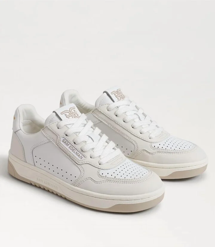 Women's Harper Leather Sneaker In White Sugar Leather