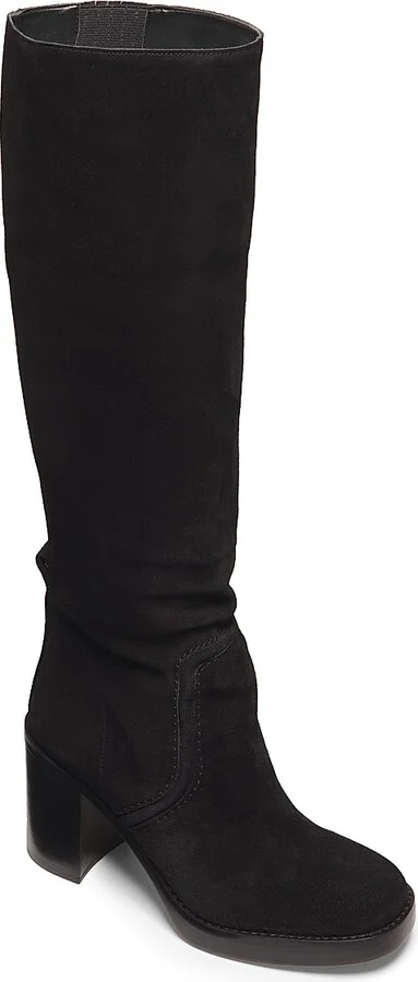 Women's Hayden Suede Knee-High Boots - Black - Size 5 - Image 2
