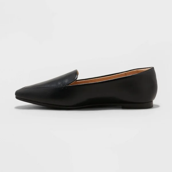 Women's Hayes Loafer Flats with Memory Foam Insole - A New Day™ : Slip-On, Block Heel, Almond Toe - Image 3