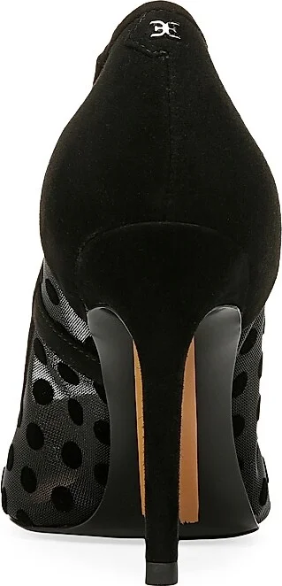 Women's Hazel 95MM Polka-Dot Mesh Pumps - Black - Size 5.5 - Image 3