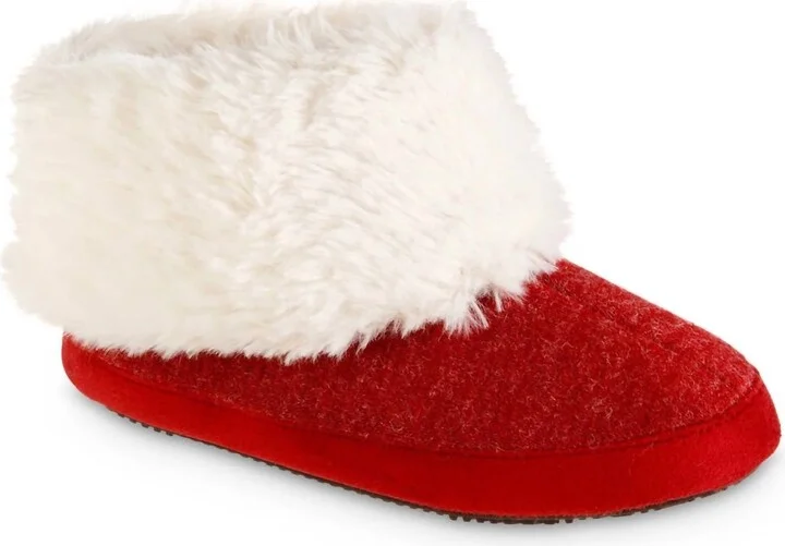 Women's Heather Knit Marisol Boot Eco Comfort Slipper In Chili