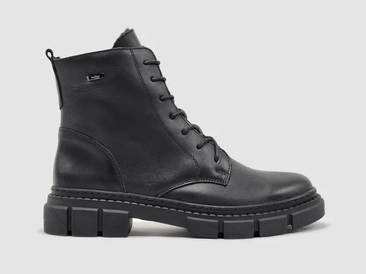 Women's Hebe Fur-Lined Zip-Up Leather Boots In Black