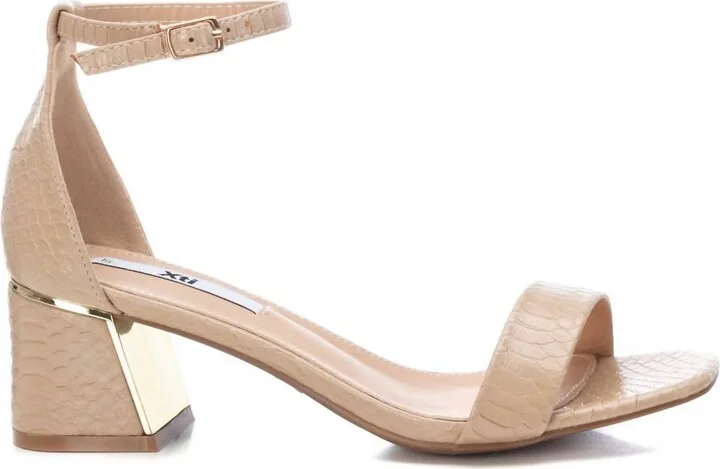Women's Heel Sandals In Beige