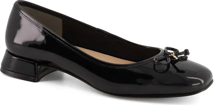 Women's Heeled Ballerinas In Black