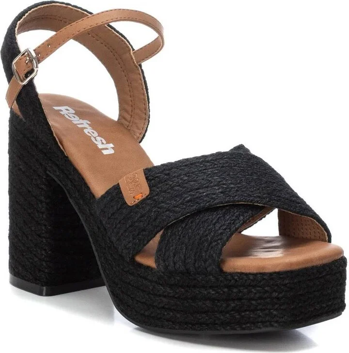 Women's Heeled Jute Platform Sandals By Xti - Image 2