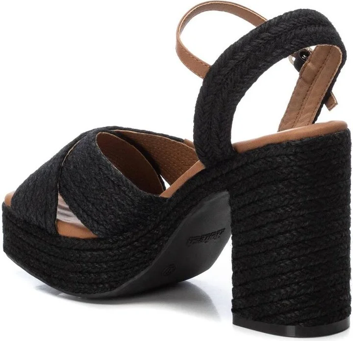 Women's Heeled Jute Platform Sandals By Xti - Image 5