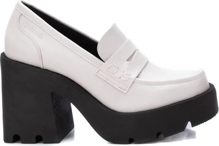 Women's Heeled Moccasins In Ice