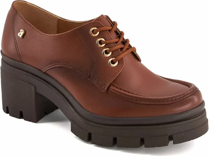 Women's Heeled Oxfords In Brown