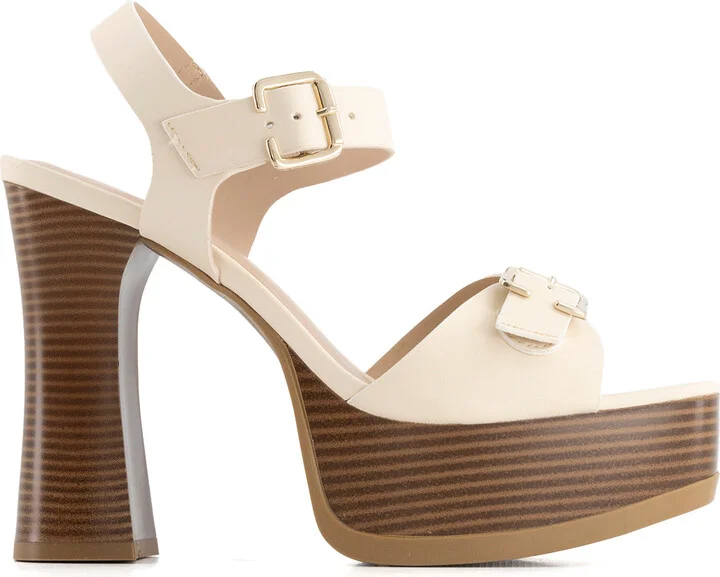Women's Heeled Platform Ankle Strap Sandals