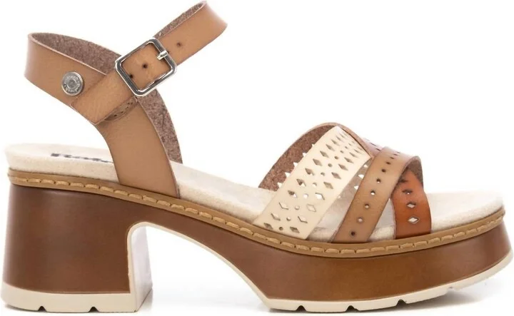 Women's Heeled Sandals In Beige