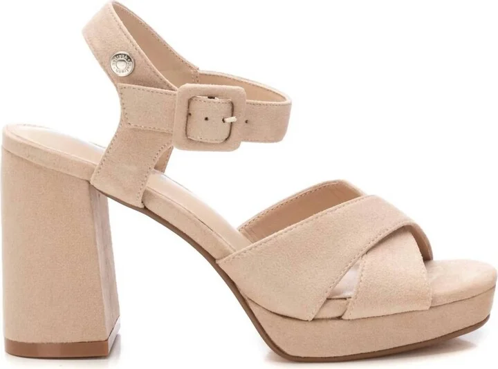 Women's Heeled Sandals In Beige