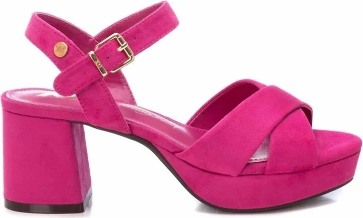 Women's Heeled Sandals In Fuxia