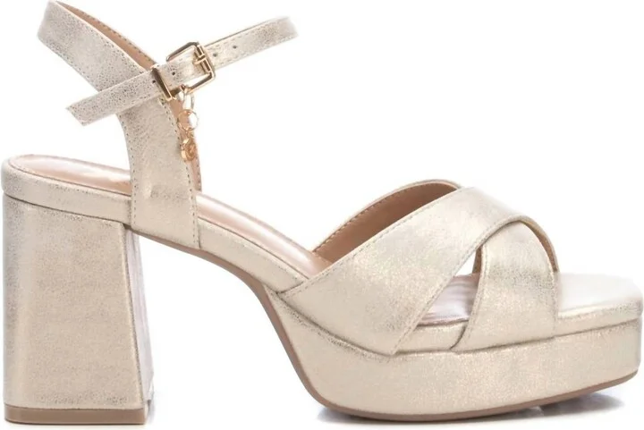 Women's Heeled Sandals In Gold
