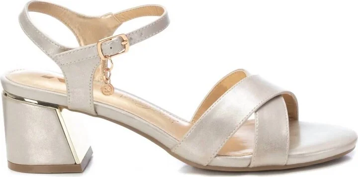 Women's Heeled Sandals In Gold