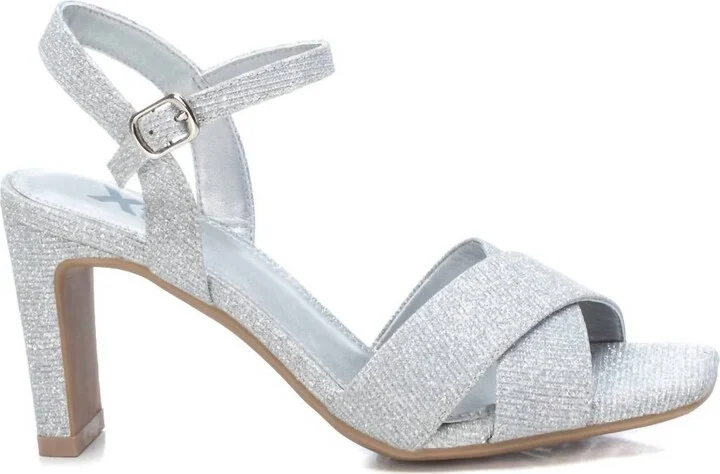 Women's Heeled Sandals In Silver