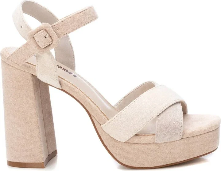 Women's Heeled Suede Sandals With Platform By XTI