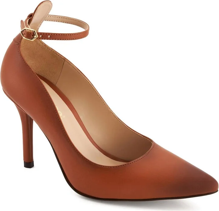 Women's Heels With Ankle Strap Pumps In Brown