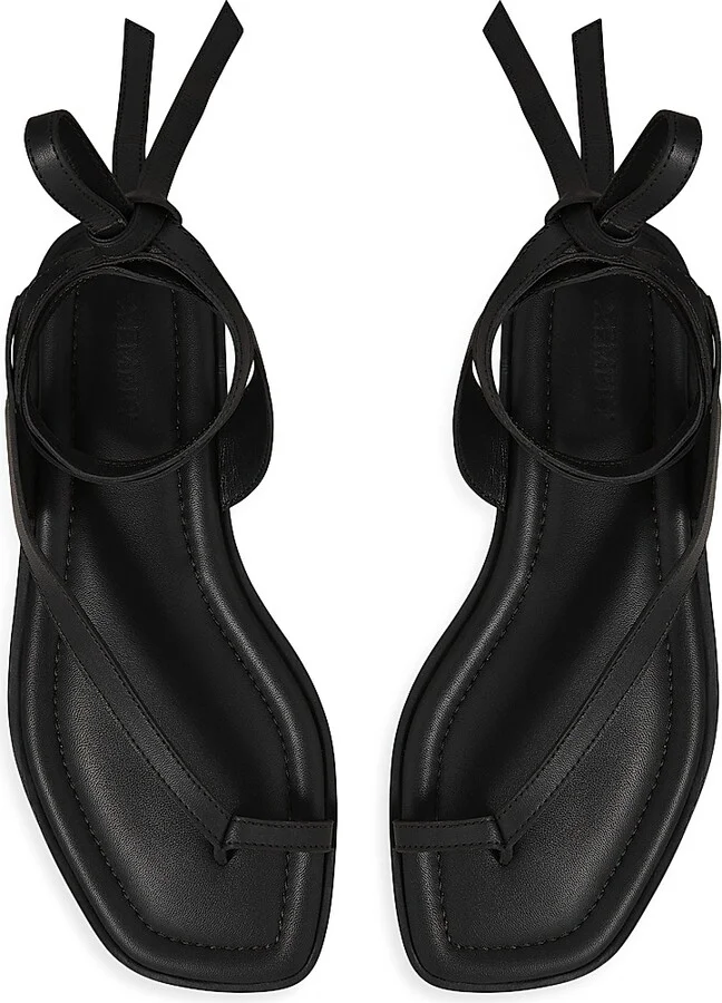 Women's Heidi Leather Sandals - Black - Size 5 - Image 3