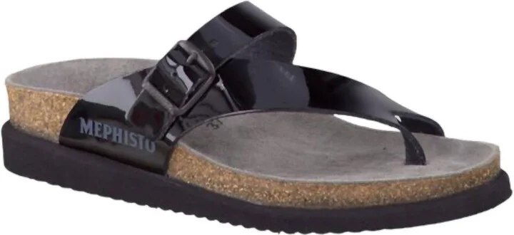 Women's Helen Classic Sandal In Black Patent